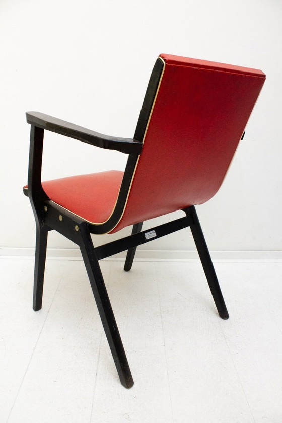 Image 1 of Silla Stako roja de los años 50 de la fábrica de muebles 'De Toekomst'