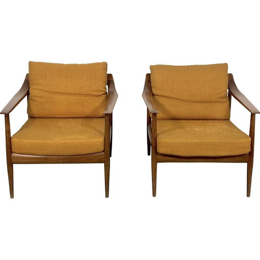 Coppia di poltrone vintage modello 550 di Walter Knoll, Germania 1950