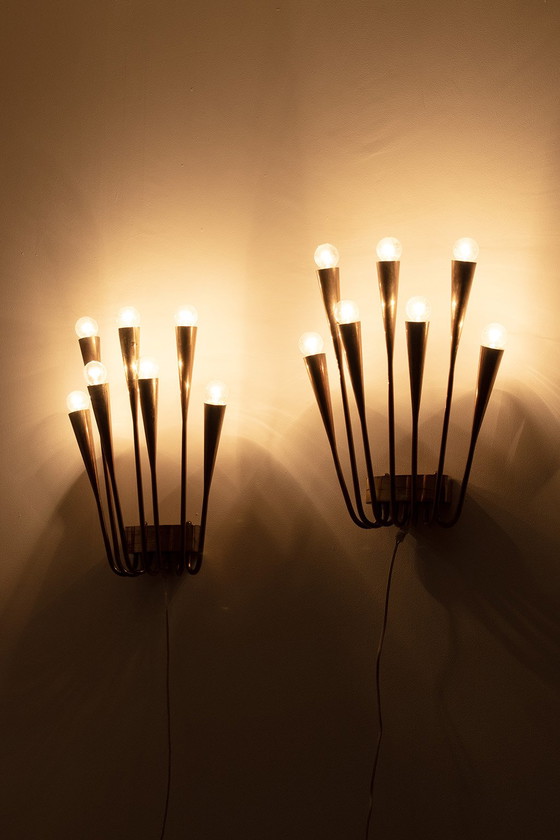 Image 1 of Set aus 2 Messing-Wandlampen