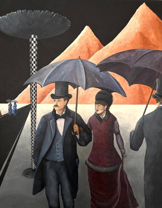 Image 1 of Painting "Moonset Boulevard"