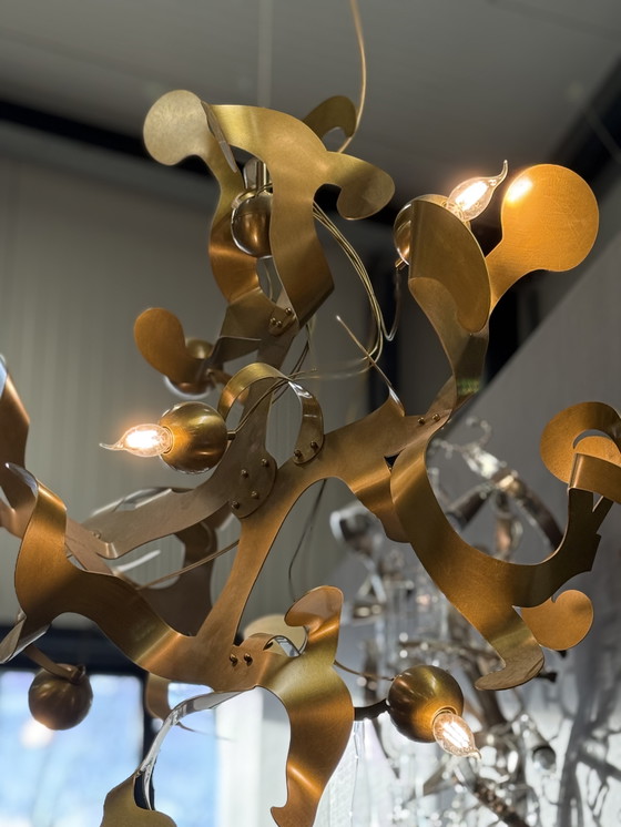 Image 1 of Lampadario Van Egmond Kelp Element in ottone brunito