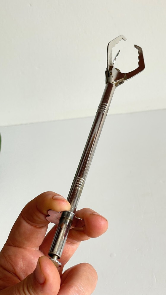 Image 1 of Pinze da zucchero lunghe in metallo cromato VINTAGE
