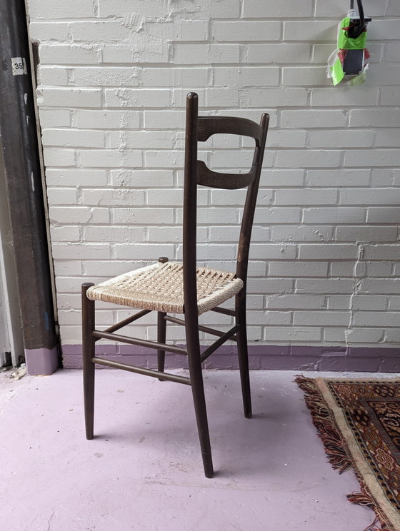 Image 1 of Conjunto de 2 sillas de estilo Gio Ponti, ligeras y de fabricación italiana.