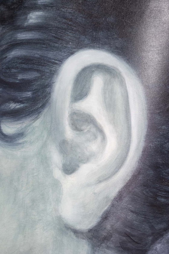 Image 1 of Evelyne Baget, Detail geschilderd op doek naar Girodet. Hedendaags.