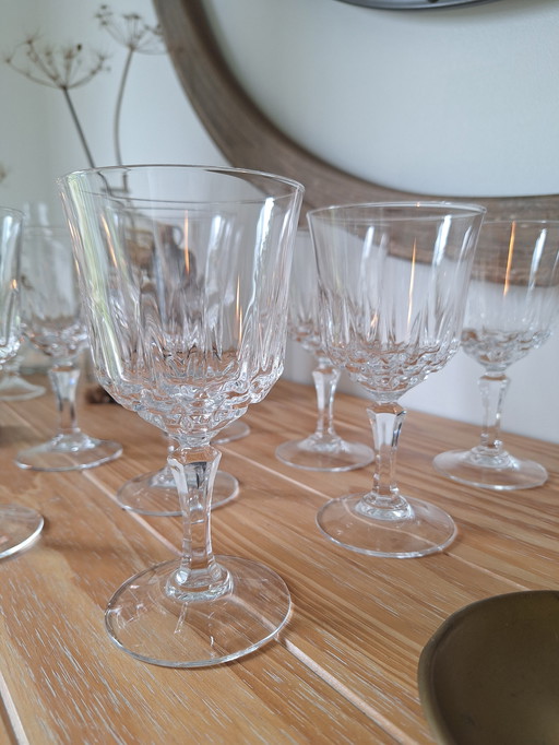 Verres À Vin Cristal D'Arques Vintage