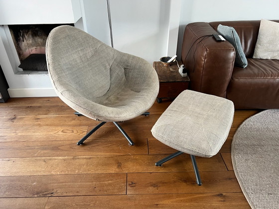 Label Hidde Fauteuil met hocker – Metaal, Textiel (photo 5 of 6)