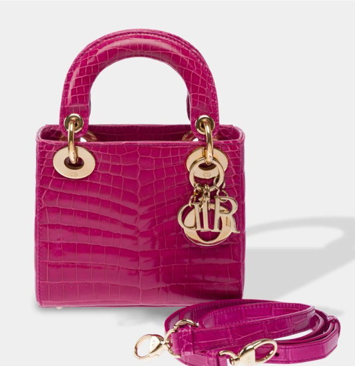 Sac DIOR Lady Dior en Crocodile Rose - 103491