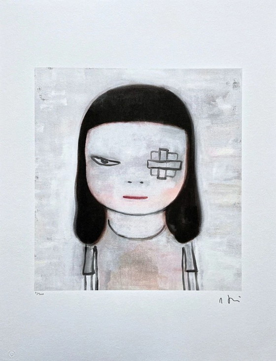 Image 1 of D'après Nara Yoshitomo, Fille au cache-œil, années 1990, Lithographie en édition limitée