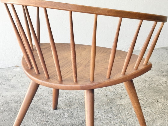 1950ies Arka Lounge Chair Designed by Yngve Ekström for Stolab, Sweden – Armchairs, Cotton, Wood (photo 7 of 12)