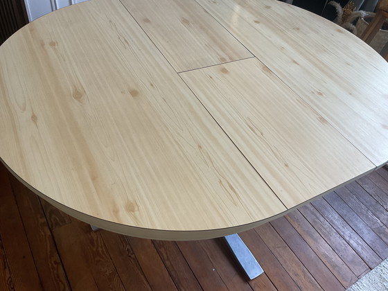 Image 1 of 70's Dining Table with Extendable Leaf