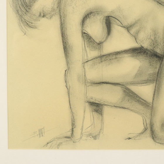 Image 1 of Kohlezeichnung einer nackten Frau