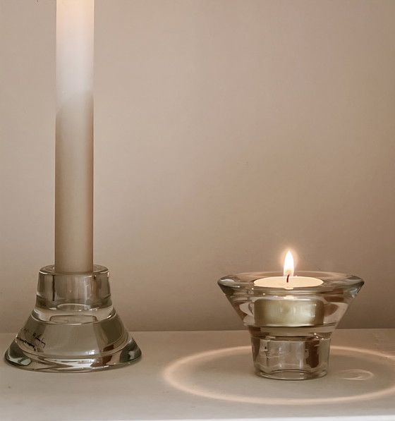 Image 1 of 4 Glass Design irreversible candlesticks designed by Knut & Marianne Hagberg for Ikea.