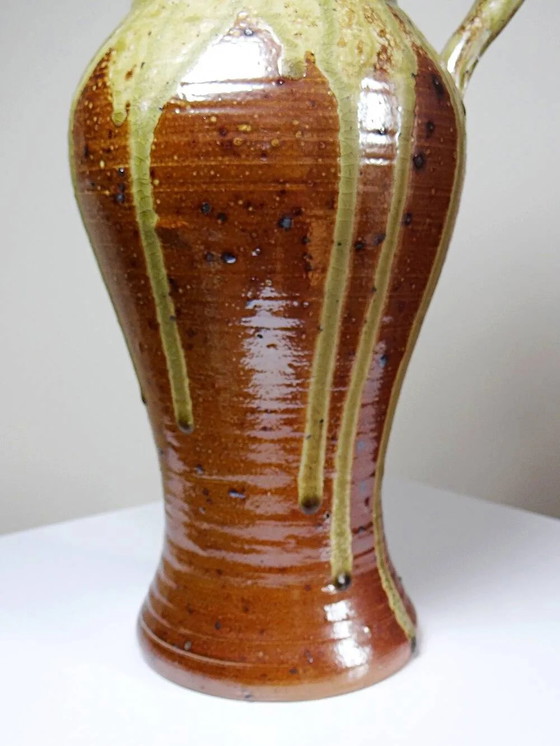 Impressionante brocca in gres degli anni '60-'70 con smalto cenere giapponese. – Bicchieri e caraffe (photo 5 of 16)