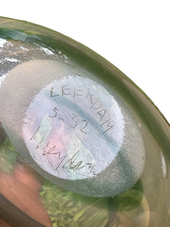 Image 1 of Vintage Serica Swivel Vase Model 4 Floris Meydam 1953 Royal Leerdam Glass Art Design Retro Unique