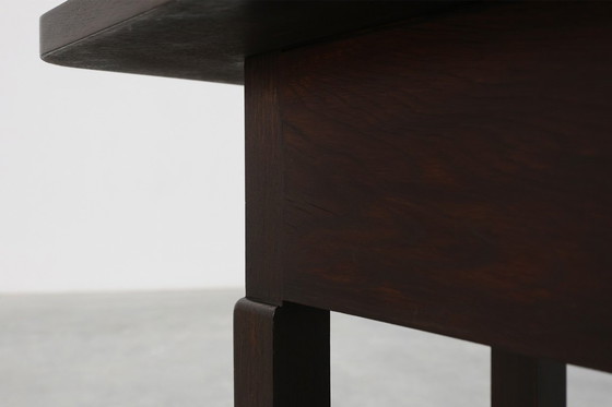 Image 1 of Mesa auxiliar cuadrada Art Déco de roble, Francia, circa 1920