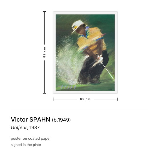 Image 1 of Victor SPAHN Golfeur-Plakat 1987