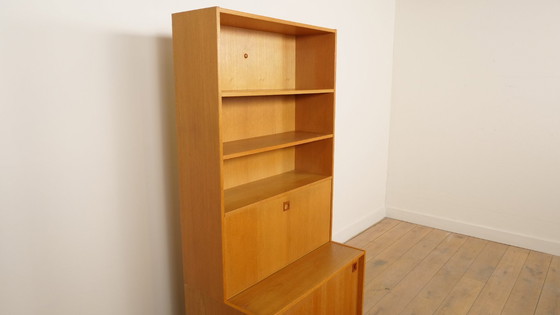 Image 1 of Armoire murale vintage | Bibliothèque | Chêne | Portes coulissantes