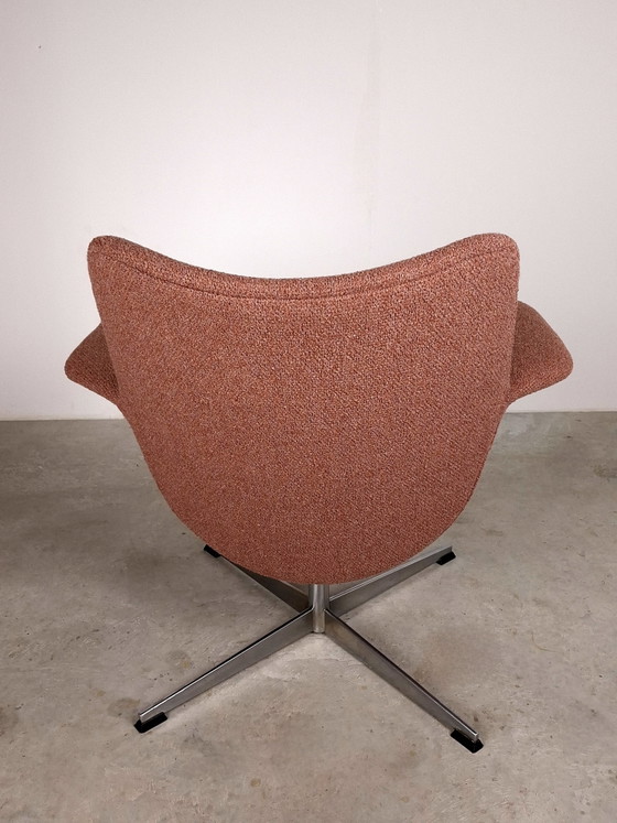 Image 1 of Vintage 60s Topform Tulip armchair | new De Ploeg fabric