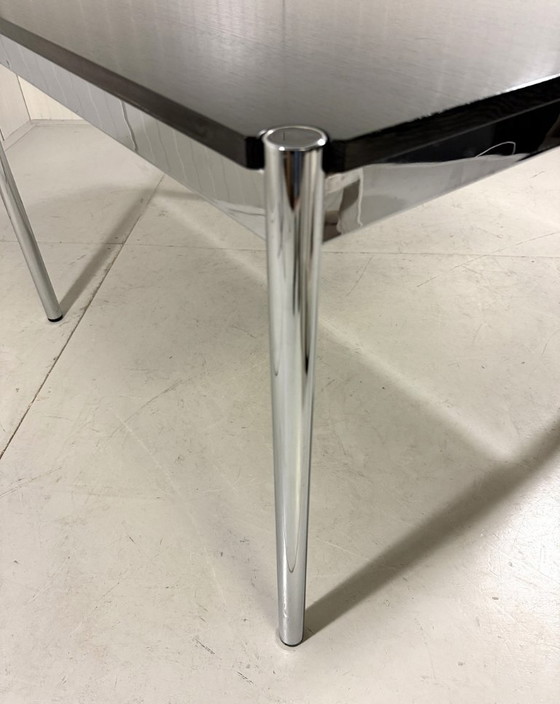 USM Haller Esstisch Fritz Haller 1980er Jahre – Esstische, Chrome, Wood (photo 8 of 20)