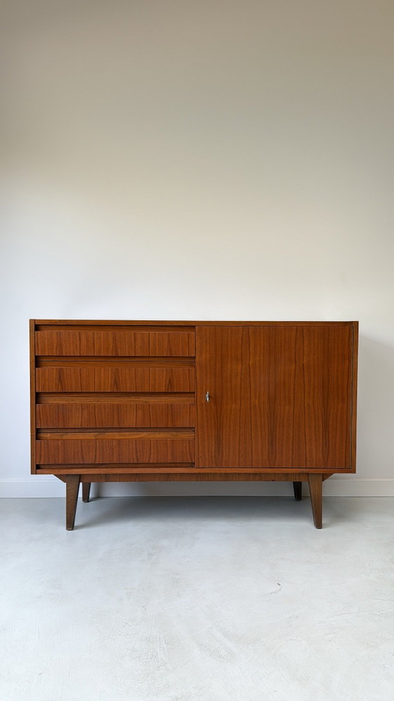 Vintage Teak Wooden Sideboard, Brown (photo 8 of 10)