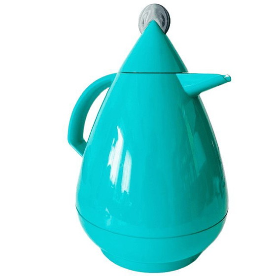 Carafe isotherme Memphis vintage postmoderne en plastique turquoise Leifheit, années 1980 – Vaisselle, Plastic (photo 3 of 7)