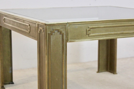 Paire de Tables d'appoint brutalistes en bronze coulé par Peter van Heeck, Verre, Industrieel (photo 5 sur 12)
