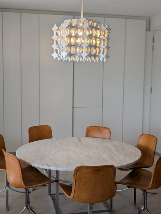 Image 1 of ORIGINAL PK-54 dining table Poul Kjaerholm with Luster Mario Marenco artemide 1960