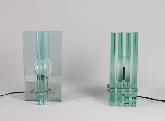 Image 1 of Set of 2 table lamps/glass objects by Giorgio Reggiori for Gallotti & Radice, 1960s, Italy
