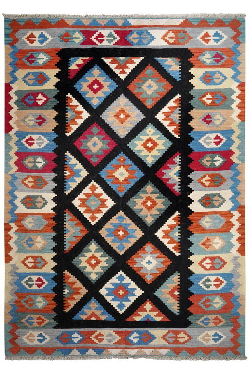 Kilim Gashgai tissé à la main 254 x 174 cm
