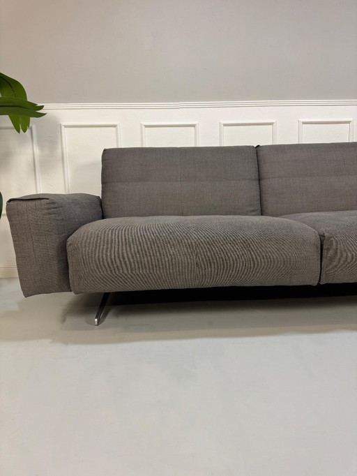 Rolf Benz 50 Tissu Gris Designer Canapé Fonction RB50