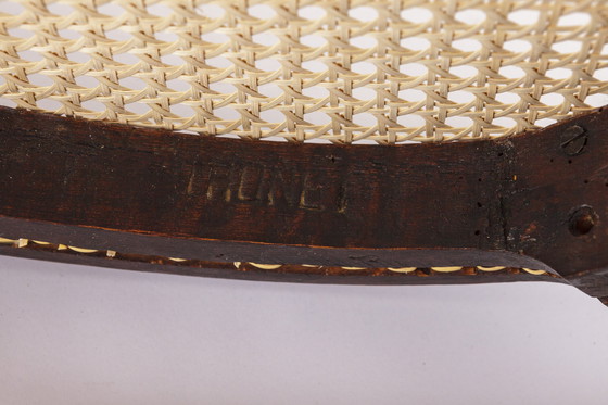 Image 1 of Thonet Stuhl Nr. 19 mit Wiener Rohrstock 1880er Jahre - Engelsstuhl - Schreibtischstuhl