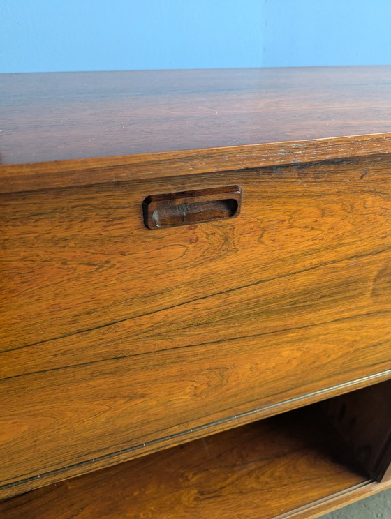 Mid Century Dressoir/ Wandkast Met Bargedeelte 1960s – Metal, Wood (photo 11 of 14)