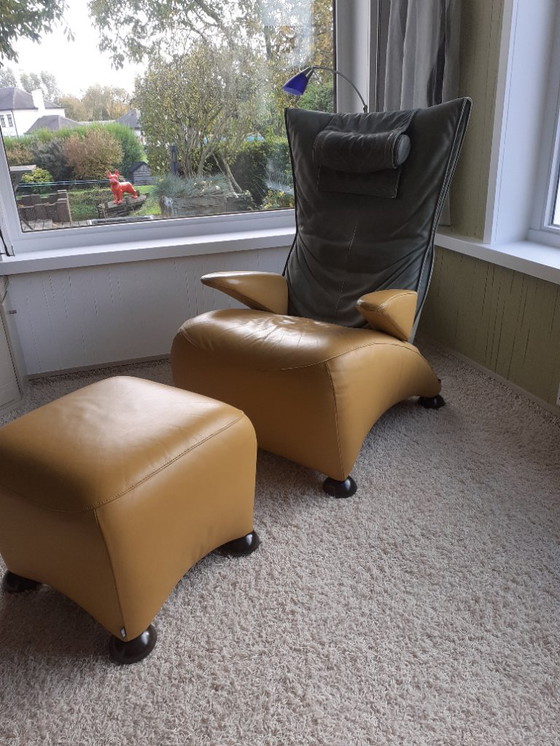 Image 1 of vintage zetel van Jori met voetbank