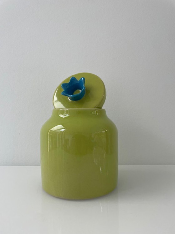 Image 1 of Vintage IKEA design classic voorraadpot in fris limegroen