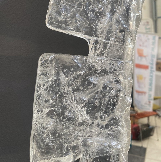 Grote ovale ijsspiegel van Egon Hillebrand, jaren 70. – Glass, Plexiglass, Vintage (photo 10 of 10)