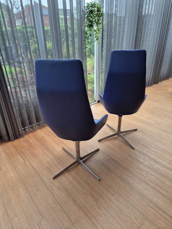 Image 1 of 2 Luxe Design office chair van Arper – Model Aston 1923 - Blue Lether