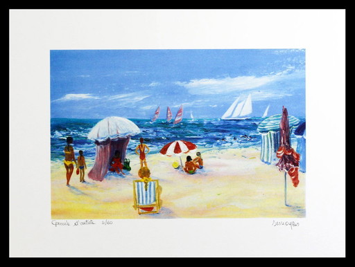 Desnoyers, Serge - Au Bord du Mer - Color lithograph