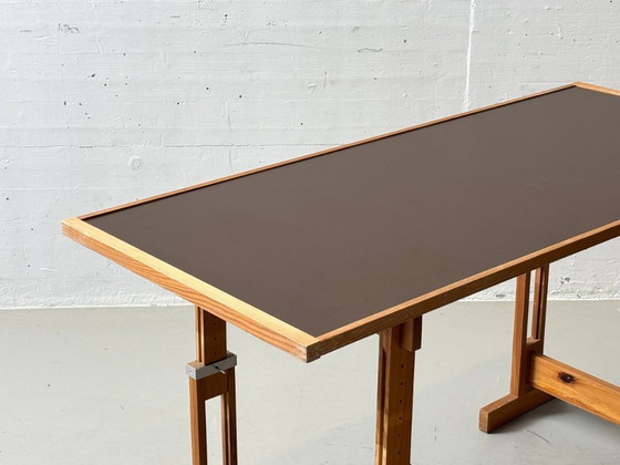 Image 1 of Height-adjustable mid-century work table / drafting table, 1970s