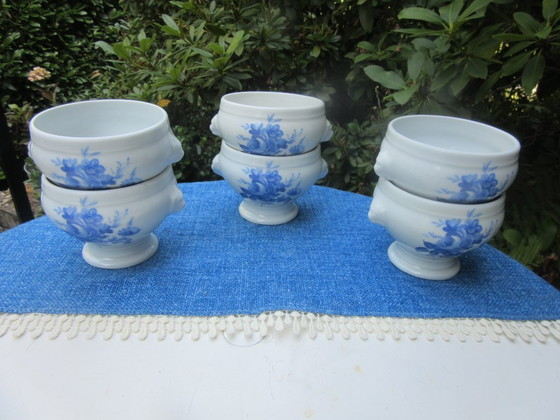6 ciotole per zuppa Decors De Paris Manufacture D'Articles Cadeaux Porcelaine, Vintage, ref 010826 (photo 3 of 9)
