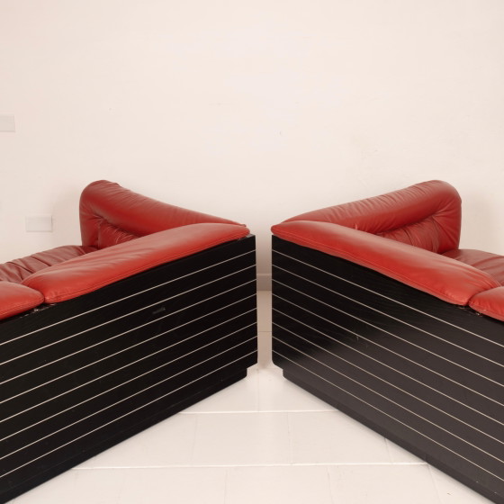 Strato sofa by Giovanni Offredi for Saporiti, 1970 – Aluminium, Leather, Italian Design (photo 23 of 28)