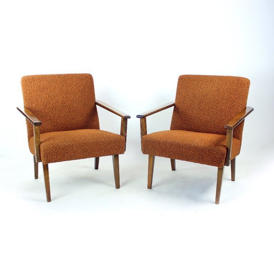 Image 1 of Par de sillones de estilo moderno de mediados de siglo, fabricados por Tatra en Checoslovaquia en la década de 1960.