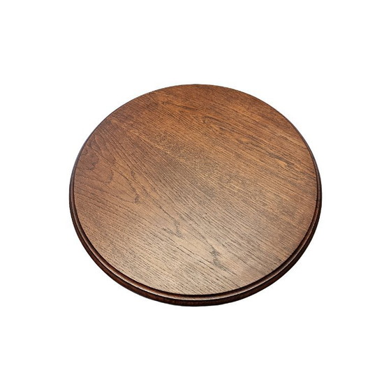 Image 1 of Mesa trípode francesa de roble estilo Art Nouveau, principios del siglo XX.