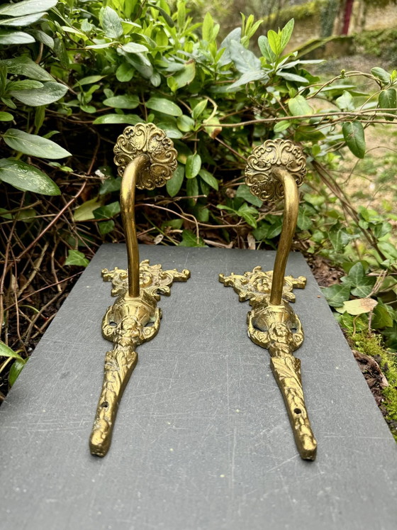 2 wall sconces in solid brass "Medusa" 1950s – Wall lights, Barok (photo 6 of 12)