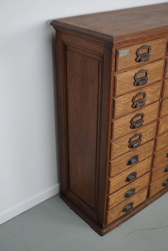 Image 1 of Antiker französischer Archiv-/Apothekerschrank aus Eiche von Chouanard, ca. 1910
