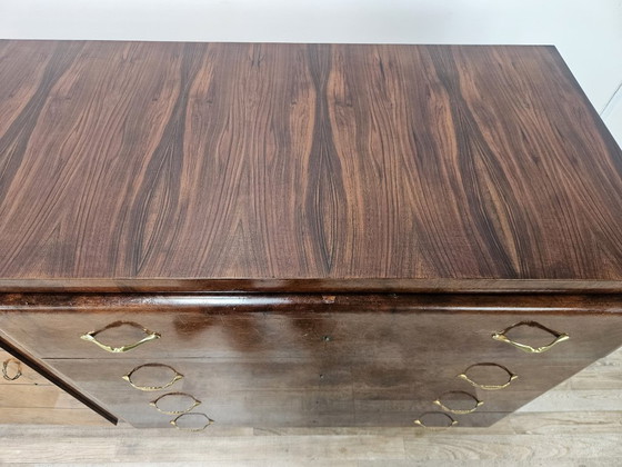Image 1 of 1940s Art Decò sideboard in walnut and blond walnut