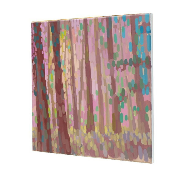Image 1 of Cuadro "Luz del bosque 1", pieza única pintada a mano, naturaleza, pintura de paisaje, pintura acrílica 40x40cm