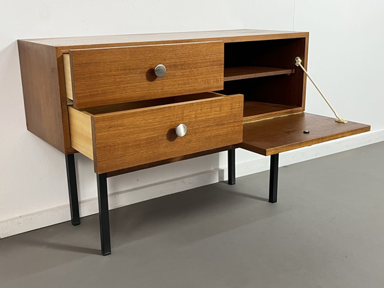 Image 1 of Vintage sixties teak dressoir kastje laden 