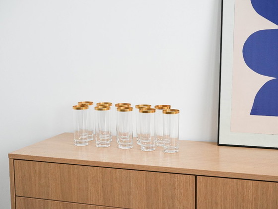 Image 1 of Set di bicchieri di cristallo, design italiano, anni '70, made in Italy