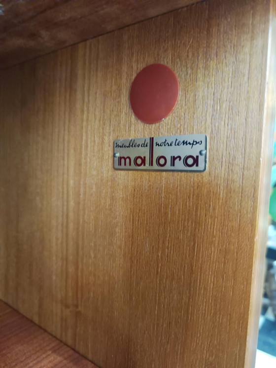 Image 1 of Compass Feet and Leather Sideboard by Malora 1955