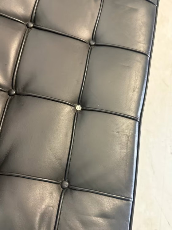 Knoll International Barcelona Stoel Lederen Fauteuil Design – Stoelen / fauteuils, Leather, Metal, Vintage (photo 4 of 18)